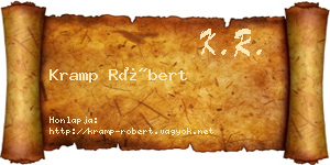 Kramp Róbert névjegykártya